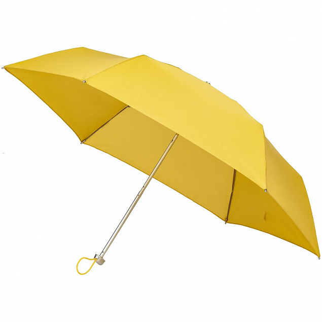 Складной зонт Alu Drop S, 3 сложения, механический, желтый (горчичный) с логотипом в Ставрополе заказать по выгодной цене в кибермаркете AvroraStore