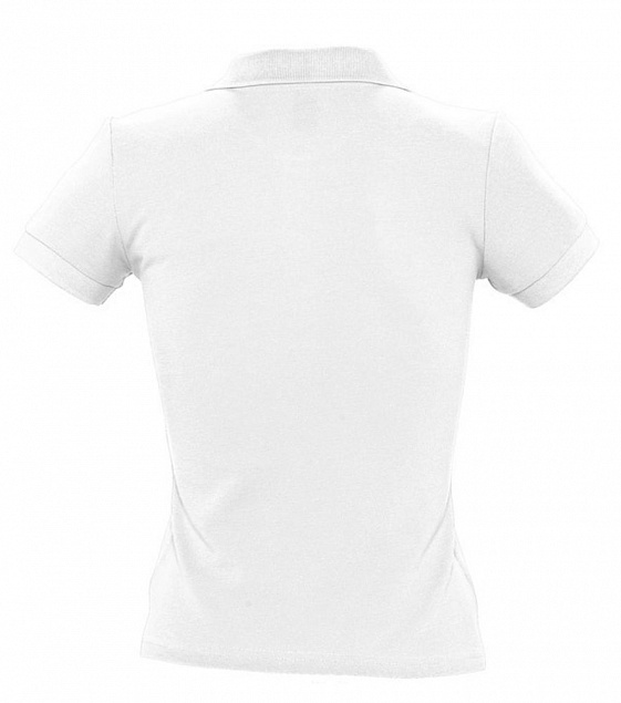 Рубашка поло женская PEOPLE 210, белая с логотипом в Ставрополе заказать по выгодной цене в кибермаркете AvroraStore
