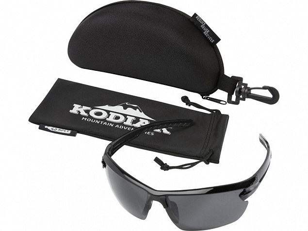 Поляризованные спортивные солнцезащитные очки Mönch в оправе из переработанного PET-пластика, черный с логотипом в Ставрополе заказать по выгодной цене в кибермаркете AvroraStore