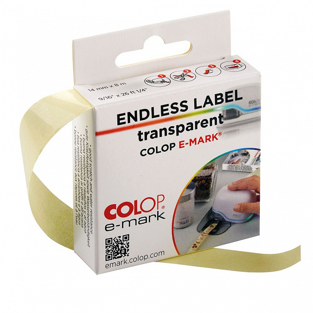 Клейкая лента для принтера Colop e-mark, прозрачная с логотипом в Ставрополе заказать по выгодной цене в кибермаркете AvroraStore