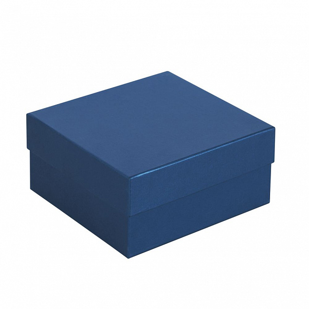 Коробка Satin, малая, синяя с логотипом в Ставрополе заказать по выгодной цене в кибермаркете AvroraStore