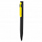 Ручка шариковая "Lip", черный/желтый, покрытие soft touch с логотипом в Ставрополе заказать по выгодной цене в кибермаркете AvroraStore