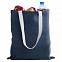 Холщовая сумка на плечо Juhu, синяя с логотипом в Ставрополе заказать по выгодной цене в кибермаркете AvroraStore