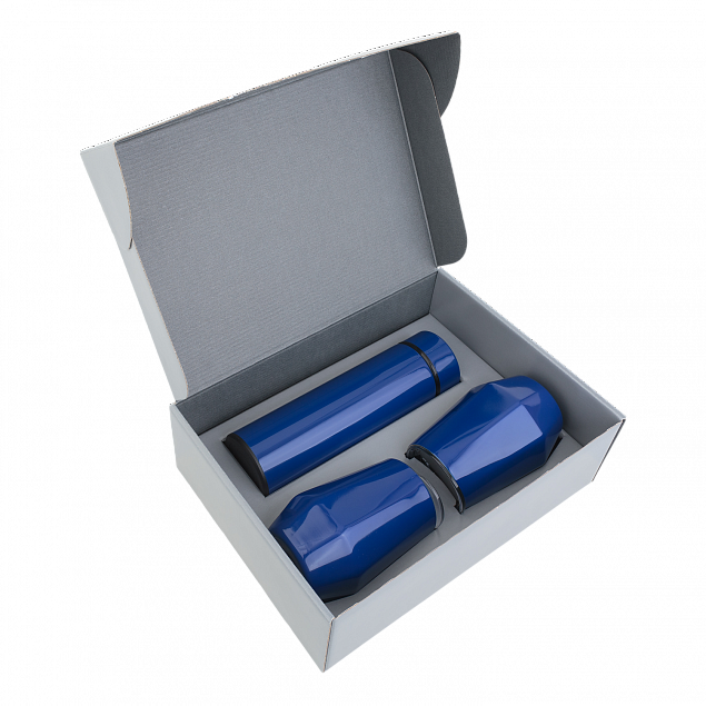 Набор Hot Box E2 grey (синий) с логотипом в Ставрополе заказать по выгодной цене в кибермаркете AvroraStore
