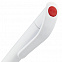Ручка шариковая Grip, белая с красным с логотипом в Ставрополе заказать по выгодной цене в кибермаркете AvroraStore