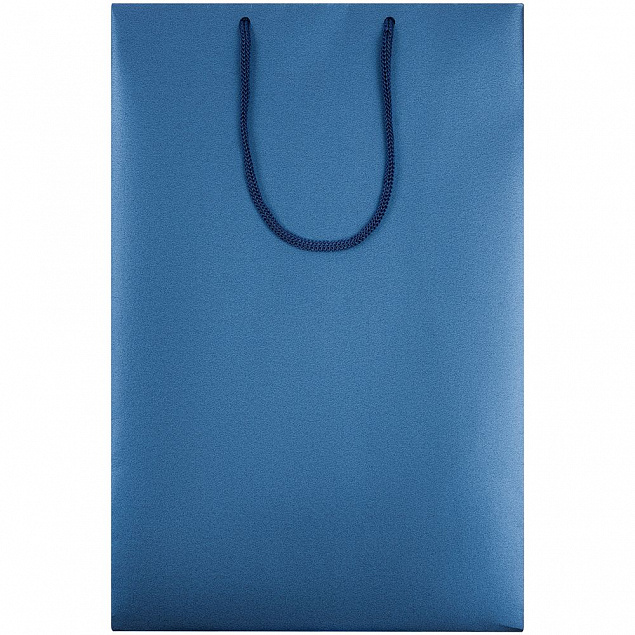Пакет бумажный «Блеск», средний, синий с логотипом в Ставрополе заказать по выгодной цене в кибермаркете AvroraStore