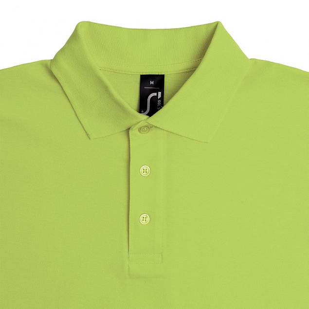 Рубашка поло мужская SUMMER 170, зеленое яблоко с логотипом в Ставрополе заказать по выгодной цене в кибермаркете AvroraStore