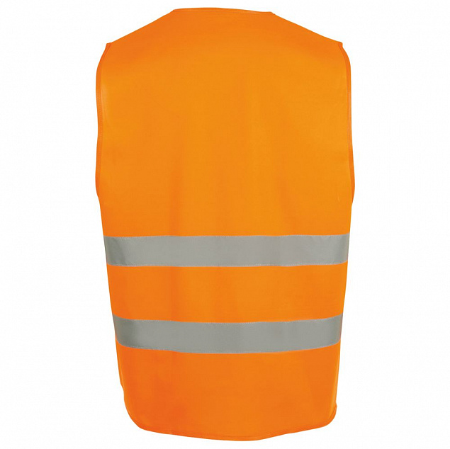 Жилет светоотражающий SECURE PRO, оранжевый неон с логотипом в Ставрополе заказать по выгодной цене в кибермаркете AvroraStore