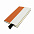 Бизнес-блокнот UNI, A5, бело-оранжевый, мягкая обложка, в линейку, черное ляссе с логотипом в Ставрополе заказать по выгодной цене в кибермаркете AvroraStore
