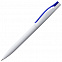 Ручка шариковая Pin, белая с синим с логотипом в Ставрополе заказать по выгодной цене в кибермаркете AvroraStore