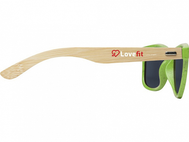 Солнцезащитные очки «Sun Ray» с бамбуковой оправой с логотипом в Ставрополе заказать по выгодной цене в кибермаркете AvroraStore