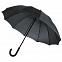 Зонт-трость Lui, черный с логотипом в Ставрополе заказать по выгодной цене в кибермаркете AvroraStore