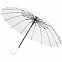 Прозрачный зонт-трость Clear 16 с логотипом в Ставрополе заказать по выгодной цене в кибермаркете AvroraStore