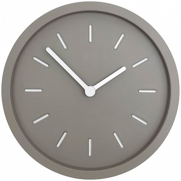 Часы настенные Bronco Sophie, серо-бежевые с логотипом в Ставрополе заказать по выгодной цене в кибермаркете AvroraStore