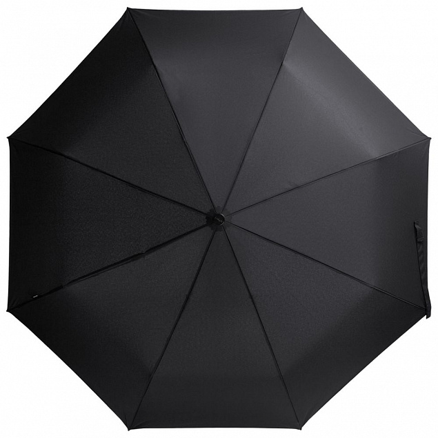 Зонт складной Floyd с кольцом, черный с логотипом в Ставрополе заказать по выгодной цене в кибермаркете AvroraStore