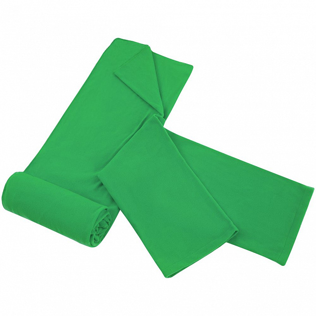 Плед с рукавами Lazybones, зеленый с логотипом в Ставрополе заказать по выгодной цене в кибермаркете AvroraStore