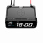 Настольные часы 6в1 с беспроводной зарядкой 10W, Orion, черный цвет с логотипом в Ставрополе заказать по выгодной цене в кибермаркете AvroraStore