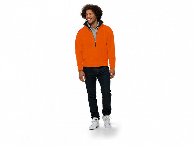 Куртка флисовая Nashville мужская, оранжевый/черный с логотипом в Ставрополе заказать по выгодной цене в кибермаркете AvroraStore