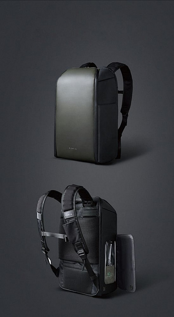 Рюкзак FlipPack, черный с зеленым с логотипом в Ставрополе заказать по выгодной цене в кибермаркете AvroraStore