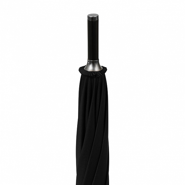 Зонт-трость Torino, черный с логотипом в Ставрополе заказать по выгодной цене в кибермаркете AvroraStore