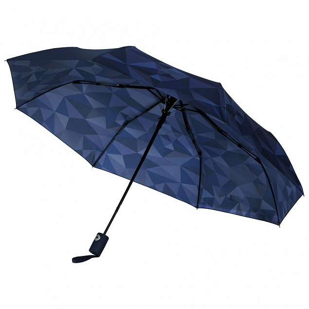 Складной зонт Gems, синий с логотипом в Ставрополе заказать по выгодной цене в кибермаркете AvroraStore