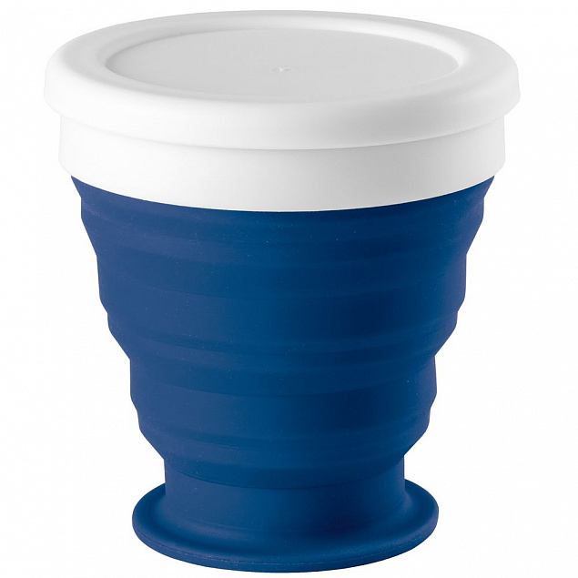 Складной стакан Astrada, синий с логотипом в Ставрополе заказать по выгодной цене в кибермаркете AvroraStore