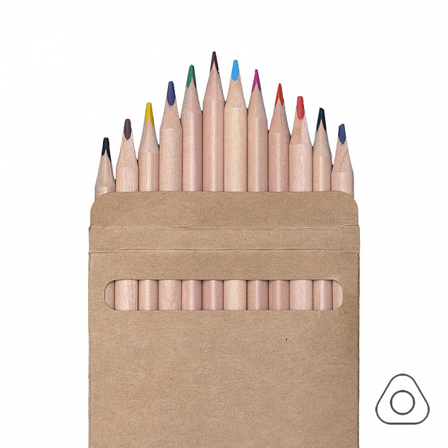 Набор цветных карандашей KINDERLINE middlel,12 цветов, дерево, картон с логотипом в Ставрополе заказать по выгодной цене в кибермаркете AvroraStore