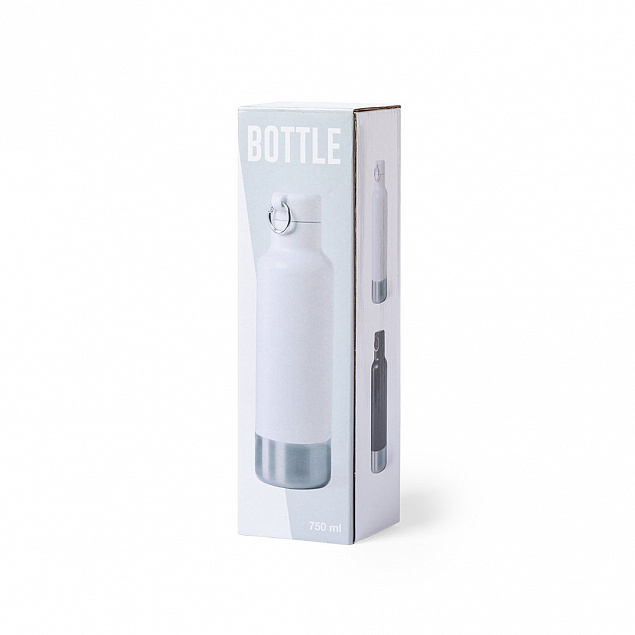 Бутылка для воды PERNAL, белый, 750 мл, нержавеющая сталь с логотипом в Ставрополе заказать по выгодной цене в кибермаркете AvroraStore