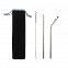 Набор многоразовых трубочек Оnlycofer black (стальной) с логотипом в Ставрополе заказать по выгодной цене в кибермаркете AvroraStore