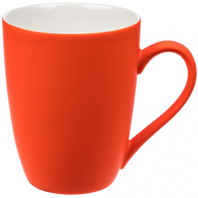 Кружка Good Morning с покрытием софт-тач, оранжевая с логотипом в Ставрополе заказать по выгодной цене в кибермаркете AvroraStore