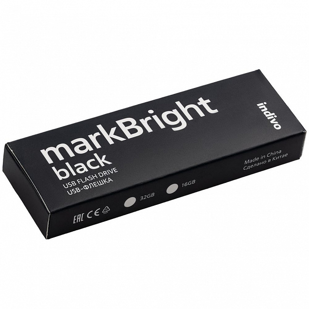 Флешка markBright Black с красной подсветкой, 32 Гб с логотипом в Ставрополе заказать по выгодной цене в кибермаркете AvroraStore