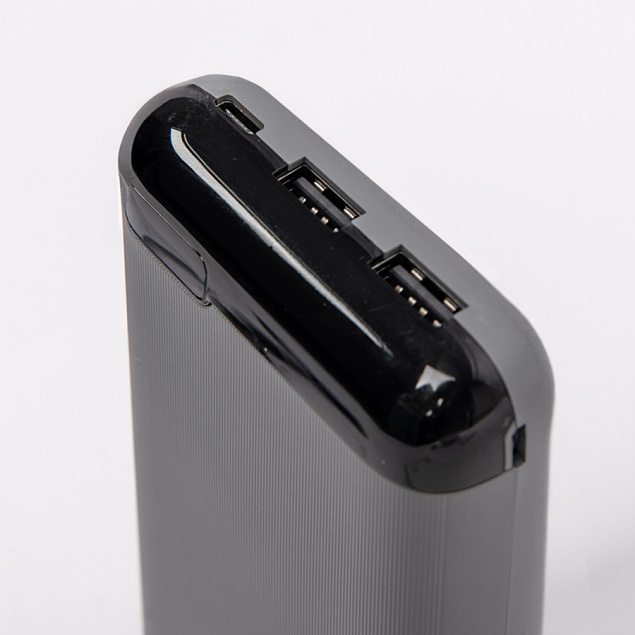 Универсальный аккумулятор OMG Num 20 (20000 мАч), серый, 14,6х7.0х2,75 см с логотипом в Ставрополе заказать по выгодной цене в кибермаркете AvroraStore