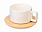 Чайная пара с бамбуковым блюдцем «Sheffield» с логотипом в Ставрополе заказать по выгодной цене в кибермаркете AvroraStore