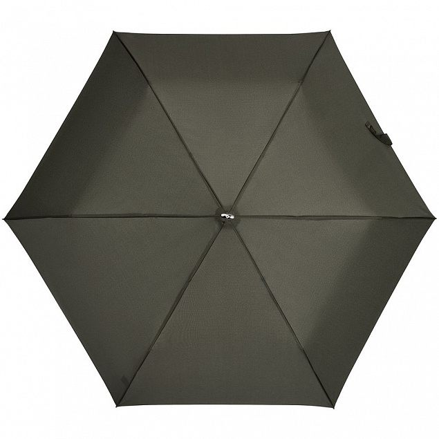 Зонт складной Rain Pro Flat, серый с логотипом в Ставрополе заказать по выгодной цене в кибермаркете AvroraStore