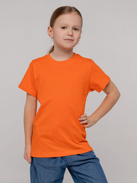 Футболка детская T-Bolka Kids, оранжевая с логотипом в Ставрополе заказать по выгодной цене в кибермаркете AvroraStore