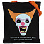 Холщовая сумка «Цирк», черная с оранжевыми ручками с логотипом в Ставрополе заказать по выгодной цене в кибермаркете AvroraStore