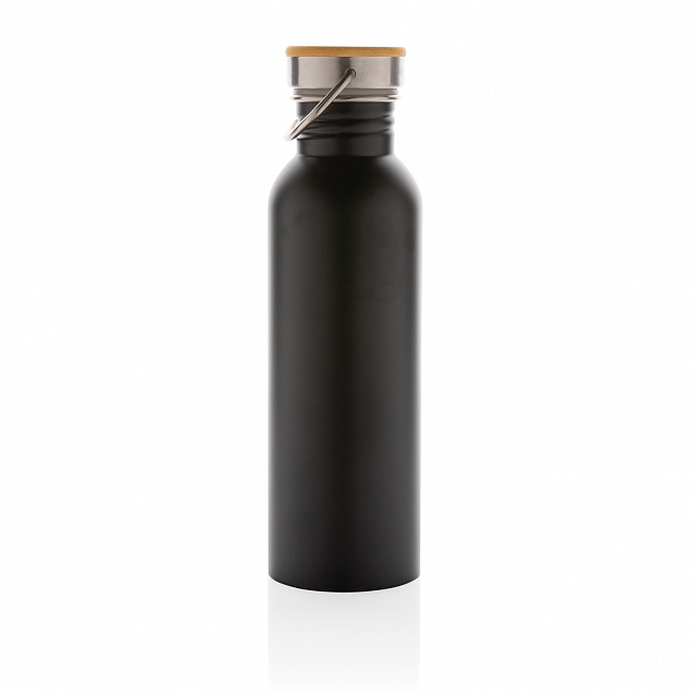 Бутылка из нержавеющей стали с бамбуковой крышкой Modern с логотипом в Ставрополе заказать по выгодной цене в кибермаркете AvroraStore