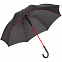 Зонт-трость с цветными спицами Color Style ver.2, красный с логотипом в Ставрополе заказать по выгодной цене в кибермаркете AvroraStore