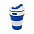 Стакан складной BUTTON;  300 мл, силикон, синий с логотипом в Ставрополе заказать по выгодной цене в кибермаркете AvroraStore