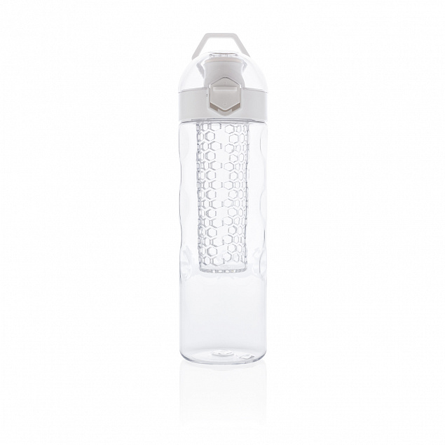 Герметичная бутылка для воды с контейнером для фруктов Honeycomb, белый с логотипом в Ставрополе заказать по выгодной цене в кибермаркете AvroraStore