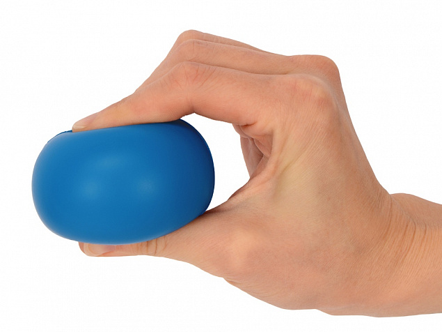 Мячик-антистресс Малевич, голубой с логотипом в Ставрополе заказать по выгодной цене в кибермаркете AvroraStore