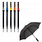 Зонт-трость Jenna, черный с красным с логотипом в Ставрополе заказать по выгодной цене в кибермаркете AvroraStore