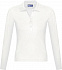 Рубашка поло женская с длинным рукавом PODIUM 210 белая с логотипом в Ставрополе заказать по выгодной цене в кибермаркете AvroraStore