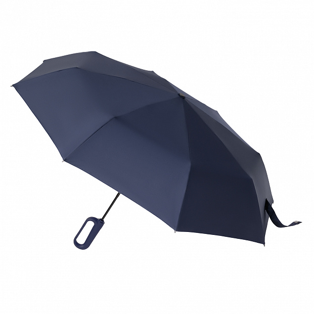 Зонт складной Azimut, синий с логотипом в Ставрополе заказать по выгодной цене в кибермаркете AvroraStore