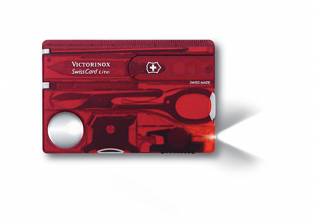 Швейцарская карточка «SwissCard Lite», 13 функций с логотипом в Ставрополе заказать по выгодной цене в кибермаркете AvroraStore