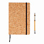 Блокнот Cork на резинке с бамбуковой ручкой-стилус, А5 с логотипом в Ставрополе заказать по выгодной цене в кибермаркете AvroraStore