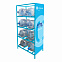 Стеллаж под 8 бутылок воды с рекламным полем, голубой с логотипом в Ставрополе заказать по выгодной цене в кибермаркете AvroraStore