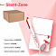 Набор подарочный SILENT-ZONE: бизнес-блокнот, ручка, наушники, коробка, стружка, бело-красный с логотипом в Ставрополе заказать по выгодной цене в кибермаркете AvroraStore