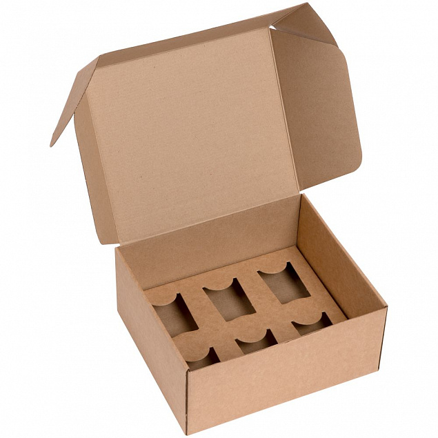 Коробка Grande с ложементом для стопок, крафт с логотипом в Ставрополе заказать по выгодной цене в кибермаркете AvroraStore