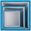 Коробка Cube M, голубая с логотипом в Ставрополе заказать по выгодной цене в кибермаркете AvroraStore